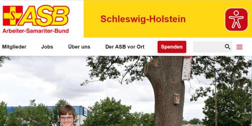 Das Eye-Able-Symbol auf der Webseite des ASB Schleswig-Holstein